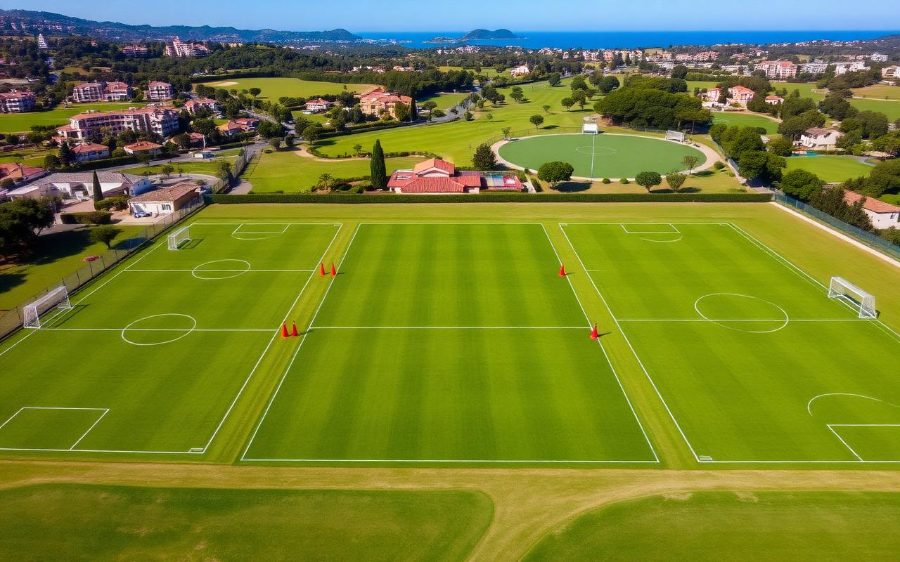 Marbella tournament football pitch used for the SGI U19s pro tournament