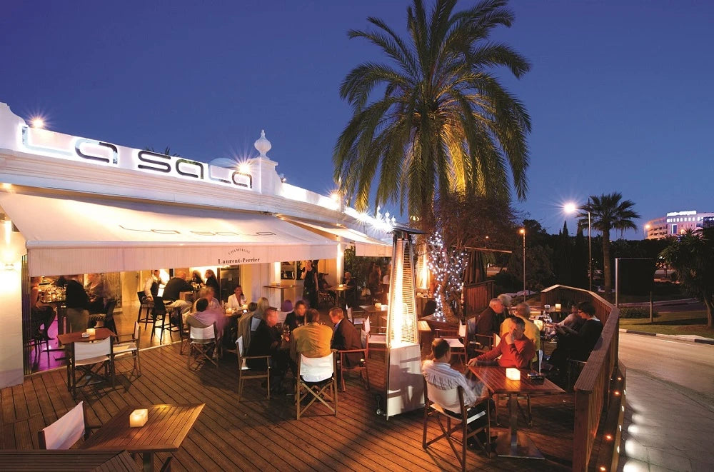 La Sala Puerto Banus — terrace evening